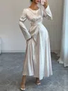 Truedames Leopard Long Sleeve Tie Back Maxi Dress In Neutral