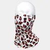 Truedames Leopard Print Face Tube Mask / Scarf In Red