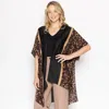 Truedames Leopard Print Kimono Poncho In Animal Print