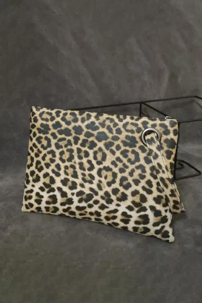 Truedames Leopard Pu Leather Clutch In Multi