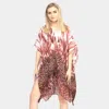 Truedames Leopard Tie Dye Print Kimono Poncho In Multi