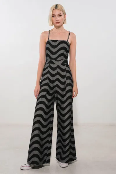 Truedames Let My Guard Down Denim Jumpsuit In Black