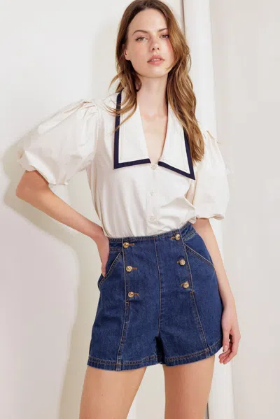 Truedames Letters To Summer Woven Top In White