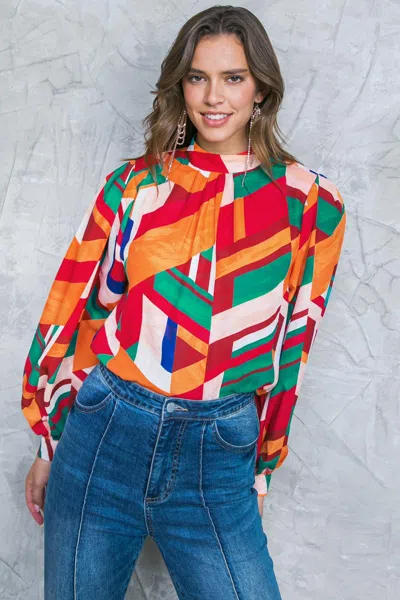 Truedames Light Up My Life Woven Top In Multi