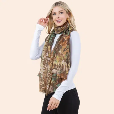 Truedames Lightweight Abstract Floral Print Scarf In Multi