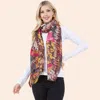 Truedames Lightweight Abstract Floral Print Scarf In Red
