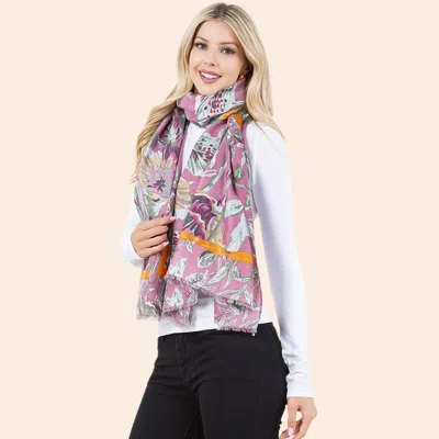 Truedames Lightweight Big Floral Pattern Casual Scarf In Multi