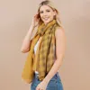 Truedames Lightweight Boho Geometric Pattern Scarf / Kimono Poncho Wrap In Yellow
