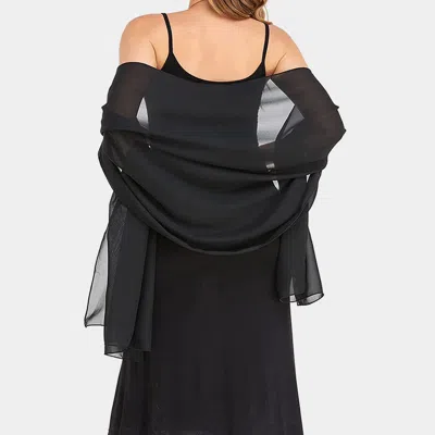 Truedames Lightweight Chiffon Shawl Scarf Wrap In Black