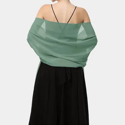 Truedames Lightweight Chiffon Shawl Scarf Wrap In Green