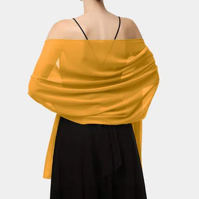 Truedames Lightweight Chiffon Shawl Scarf Wrap In Orange