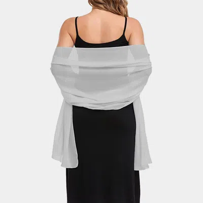 Truedames Lightweight Chiffon Shawls Scarves Wraps In Gray