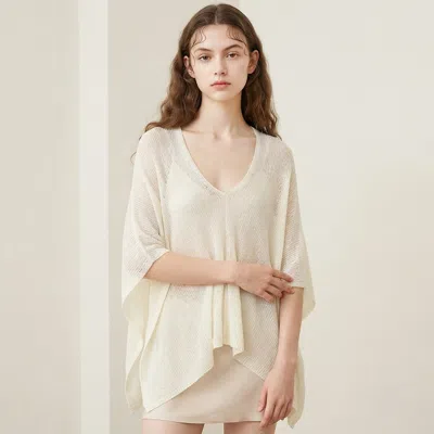 Truedames Lightweight Loose Knit Poncho In Multi