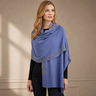 Truedames Lightweight Rhinestone Embellished Shawl Wrap Scarf In Multi