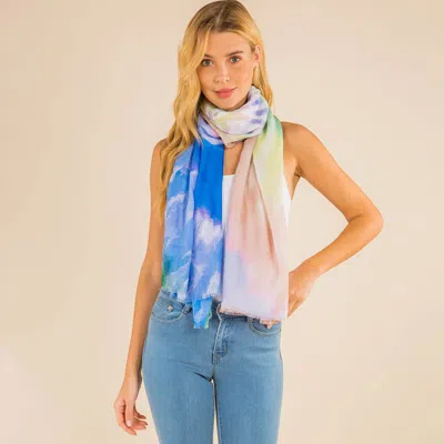 Truedames Lightweight Tie-dye Shoulder Wrap Scarf In Pattern