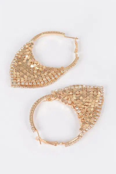 Truedames Linked Metal Earrings In Gold