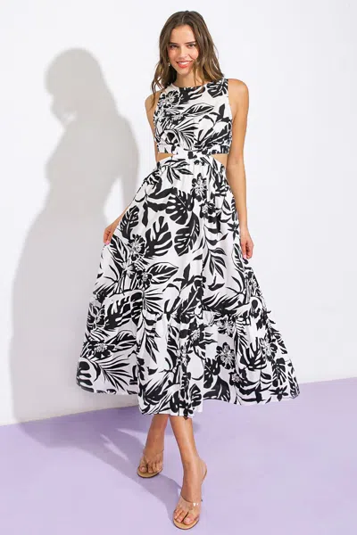 Truedames Live Your Truth Woven Midi Dress In Multi
