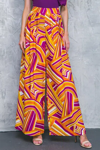 Truedames Lively Cham Woven Pants In Multi