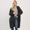 Truedames Long Button Front Soft Cozy Oversized Cardigan In Black