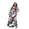 Truedames Long Dress With Front Button In Multi