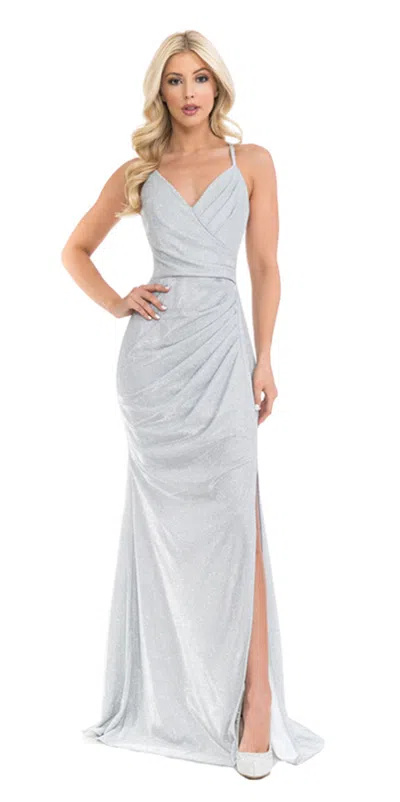 Truedames Long Glitter Prom Formal Gowns In Blue