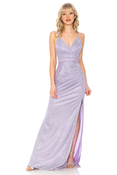 Truedames Long Glitter Prom Formal Gowns In Purple
