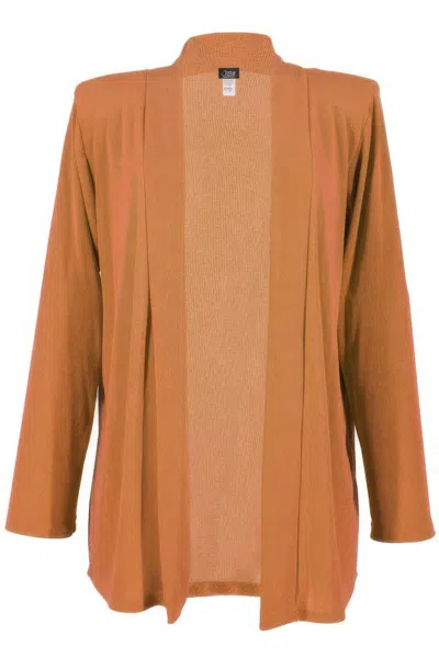 Truedames Long Sleeve Acetate Cardigan Jacket In Brown