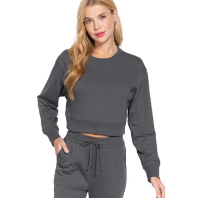 Truedames Long Sleeve Crew Neck Sweatshirt In Pink