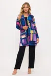 Truedames Long Sleeve Print Cardigan In Multi
