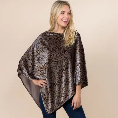 Truedames Loose Fit Leopard Print Poncho In Animal Print