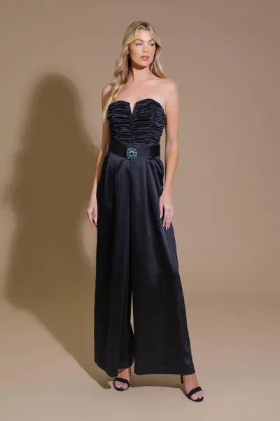 Truedames Lost In Your Eyes Woven Jumpsuit In Black