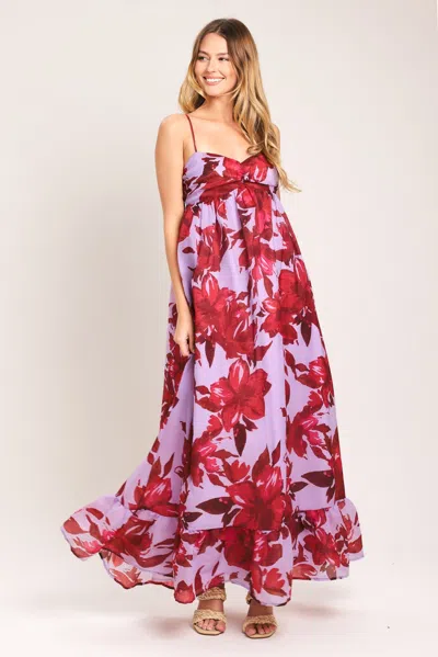 Truedames Love Blossom Woven Ankle Dress In Multi