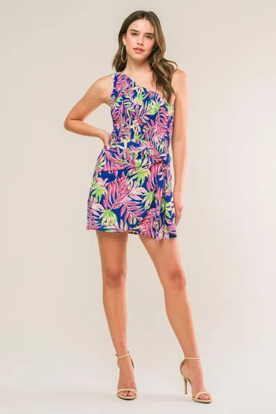 Truedames Love Grows Here Woven Mini Dress In Multi