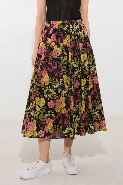 Truedames Love You More Woven Midi Skirt In Multi