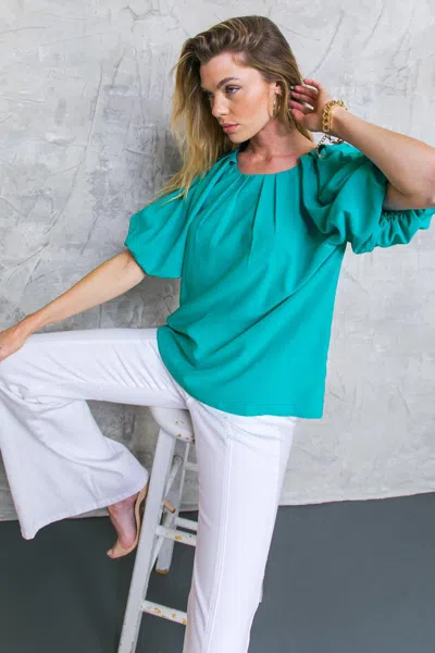 Truedames Loved Always Woven Top In Blue
