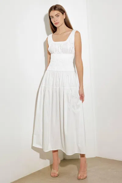 Truedames Loveliest Looks White Woven Midi Dress