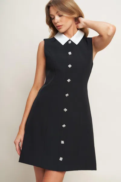 Truedames Lovely Moment Black Woven Mini Dress