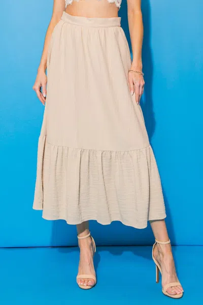 Truedames Lovely Mood Woven Midi Skirt In White