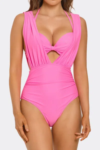 Truedames Lucie Swimsuit Set In Pink