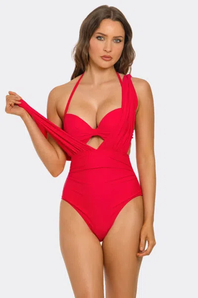 Truedames Lucie Swimsuit Set In Red