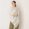 Truedames Lurex Mesh Poncho In White