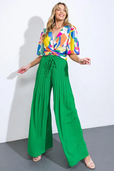 Truedames Magical Illusions Woven Pants In Green