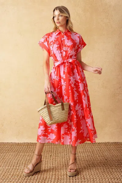 Truedames Make It Count Woven Midi Dress In Multi