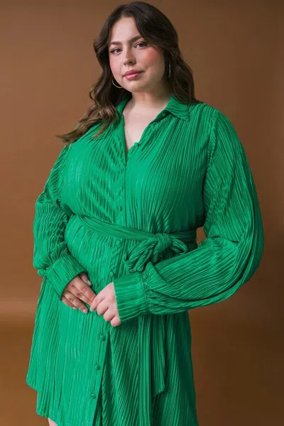 Truedames Make You Wanna Stay Woven Mini Dress In Green