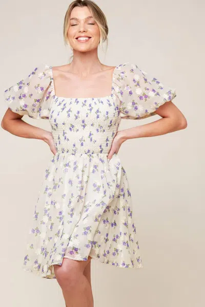 Truedames Making Connections Cream Woven Mini Dress In White