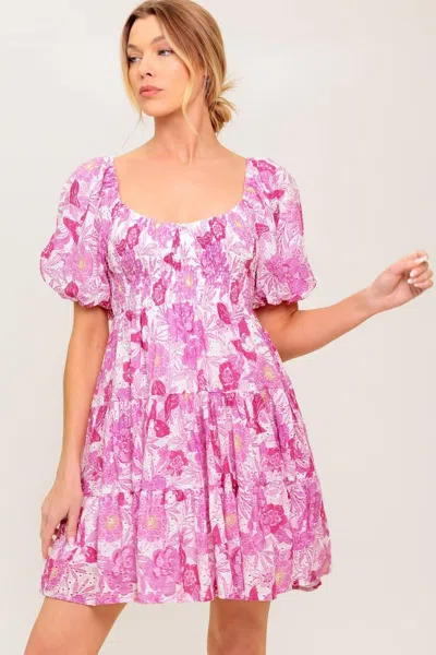 Truedames Meadow Rhythm Woven Eyelet Mini Dress In Multi