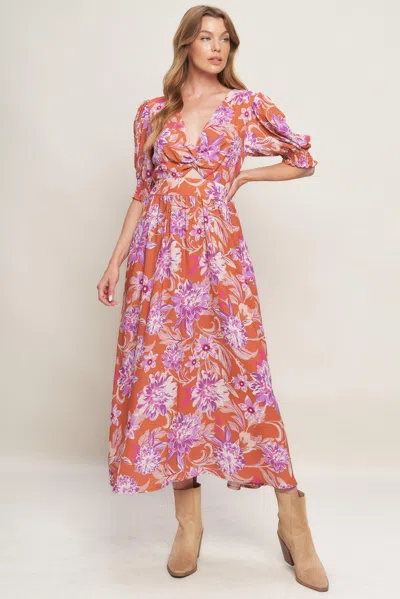Truedames Meadow Serenade Woven Midi Dress In Multi
