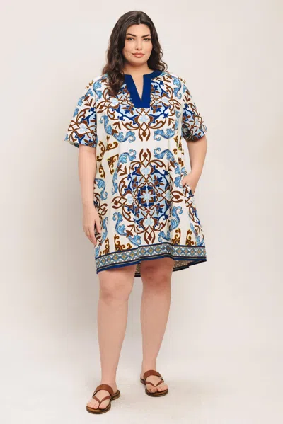 Truedames Mediterranean Soul Woven Mini Dress In Multi