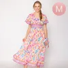 Truedames Medium - Tile Print Maxi Dress In Pink