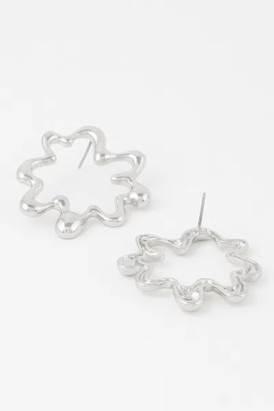 Truedames Melting Circular Earrings In Silver